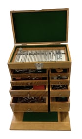 Medical Chest with Medical Tools 15 x 9 x 16 in. (38.1 x 22.9 x 40.6 cm.)