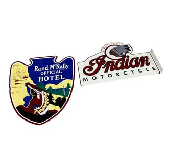 Very Nice Reproduction Metal Signs including Indian Motorcycle