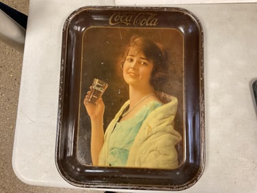 Coca-Cola Girl Advertising Serving Tin Tray