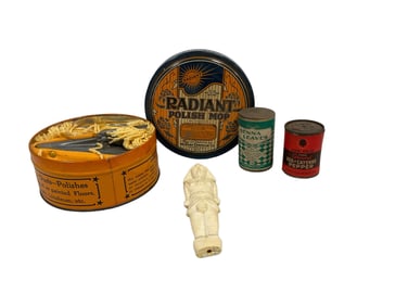 Radiant Polish Mop, Senna Leaves Red Cayenne Pepper, Bone Egyptian Figurine