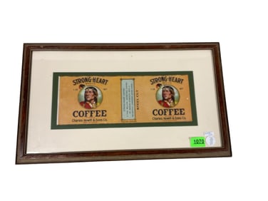 Strong Heart Coffee Label, Framed