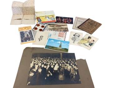 Collection of Postcards, Pictures, School Books