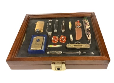 Pocket Knives, Lighters, Dice