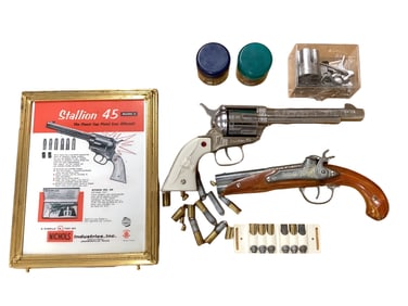 Stallion 45, Hubley Flintlock Cap Pistols and Accessories