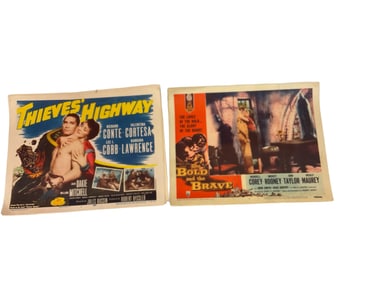 (11) 1955 & 1956 Movie Theater Lobby Cards