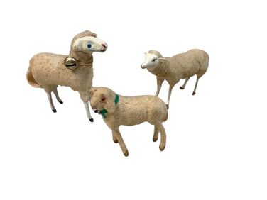 (3) Putz Wooly Sheep