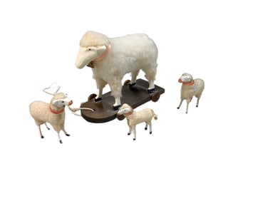 (4) Putz Wooly Sheep