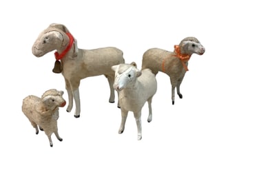 (4) Putz Wooly Sheep