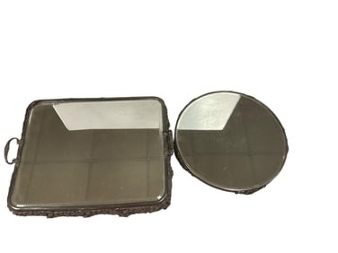 (2) Silver Plated Mirrors