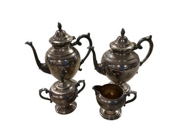 Wm Rogers Silver Plated Coffee and Tea Set