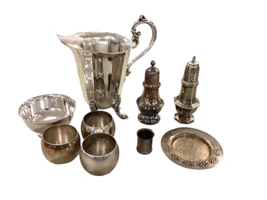 (9) Silver Plated Pieces