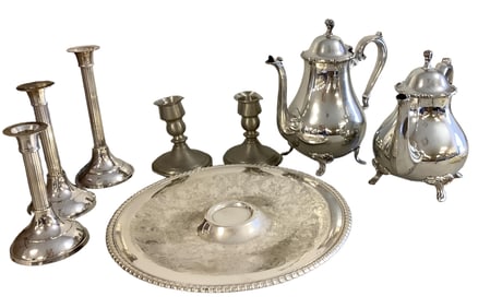 (8) Piece Silver Plated Set