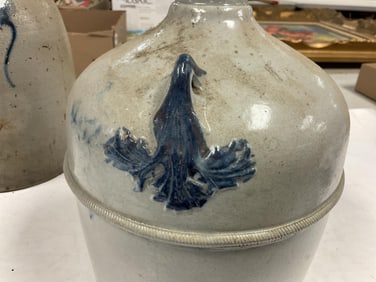 Stoneware Pottery Blue Jug