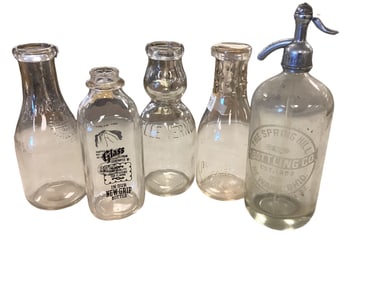 (5) Glass Bottles
