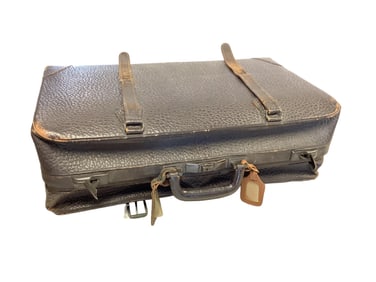 Brown Cowhide Leather Walrus-Like Skin Suitcase