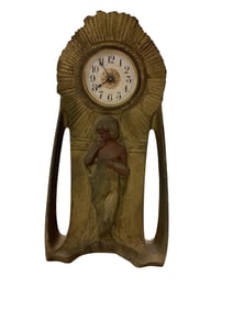 Art Nouveau Clock Approximately 13" x 6.75"