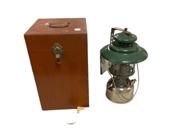 Vintage Coleman Lantern with Wooden Case