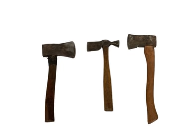(3) Wood Handled Axes