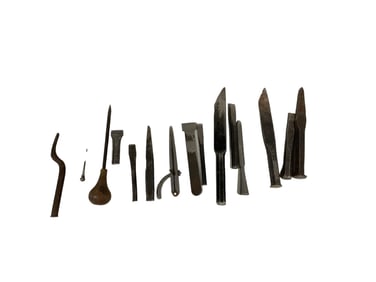 (12) Chisels (2) Punch Tools
