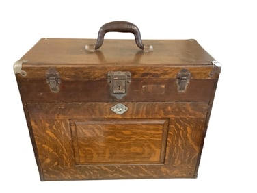 Oak Tiger Wood Machinist's Tool Box
