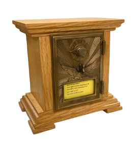 Wooden Lock Box 6 1/2 x 6 1/2 x 4 1/2 in. (16.5 x 16.5 x 11.4 cm.)