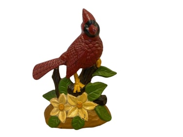 Cast Iron Cardinal Bird Doorstop