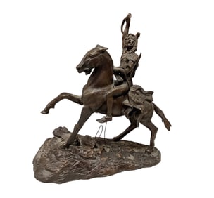 Metal American Indian Statue