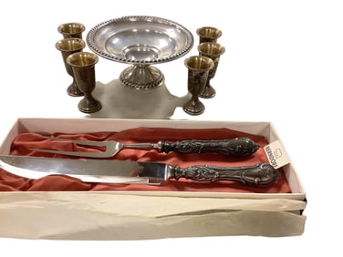 Berndorf Carving Set & Weighted Sterling Pieces