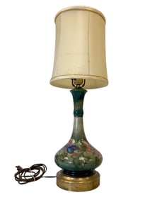 Moorcroft Pottery Floral Lamp with Shade