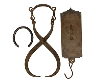 Ice Block Tongs, Horseshoe, Milk Scale