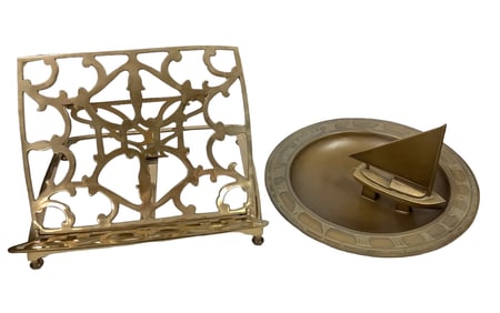 Cookbook Stand and Birdbath Sundial