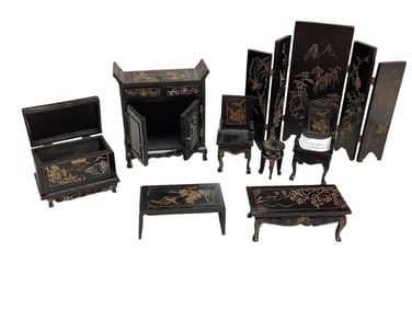 (8) Furniture Miniatures Sizes range from 1" to 7.5"