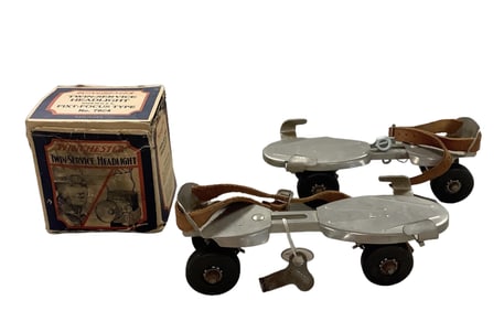 Winchester Roller Skates with Key and Winchester Twin-Service Headlight