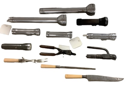 Winchester Flashlights, Bullet Mold, and Carving Set