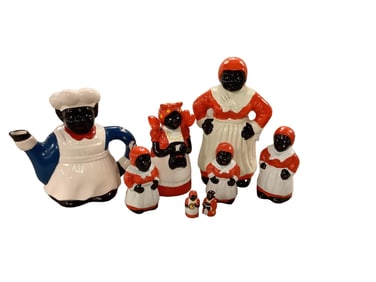 Aunt Jemima Teapot, Salt & Pepper Shakers, and Kitchen Containers