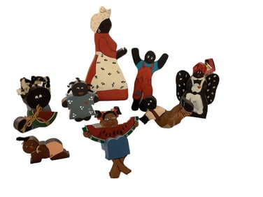 Wooden Black Americana Decor