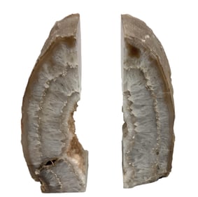 Natural Agate Geode Bookends