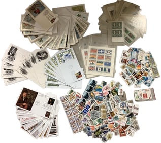Box Lot, Large Variety of Stamps, Envelopes, and other Ephemera