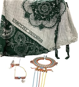 African Tribal Necklaces and Wrap Skirt