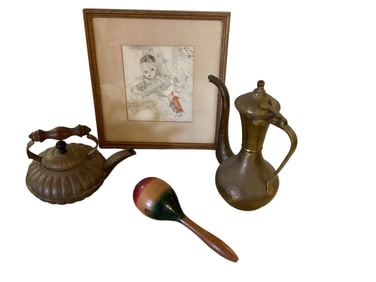 Tea Pots, Picture, and Maraca