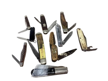 Lot of (10) Pocket Knives