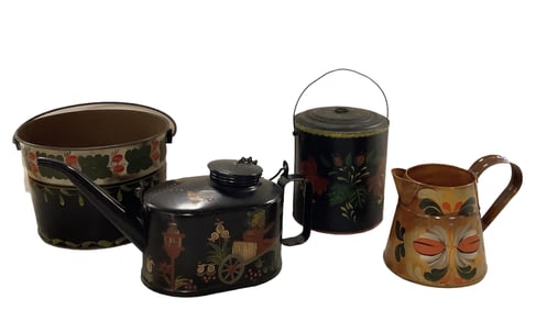 Tole Decorated Tinware