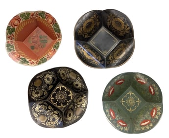 Lot of Tole Decorated Tinware Pieces