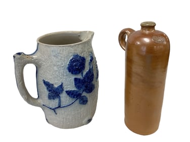Early Stoneware Jug and Pitcher