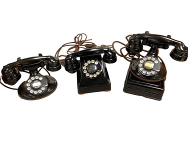 (3) rotary Phones