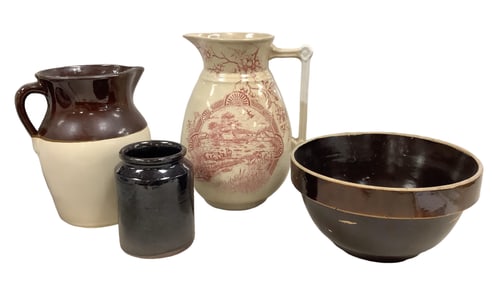 Stoneware Pitchers and Bowls
