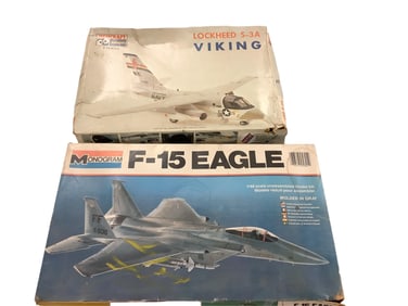 (2) Vintage Model Airplane Kits