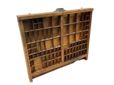 Vintage Printing Block Letter Drawer 22" x 18.5" x 2"