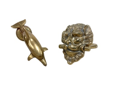 (2) Ornate Brass Door Knockers