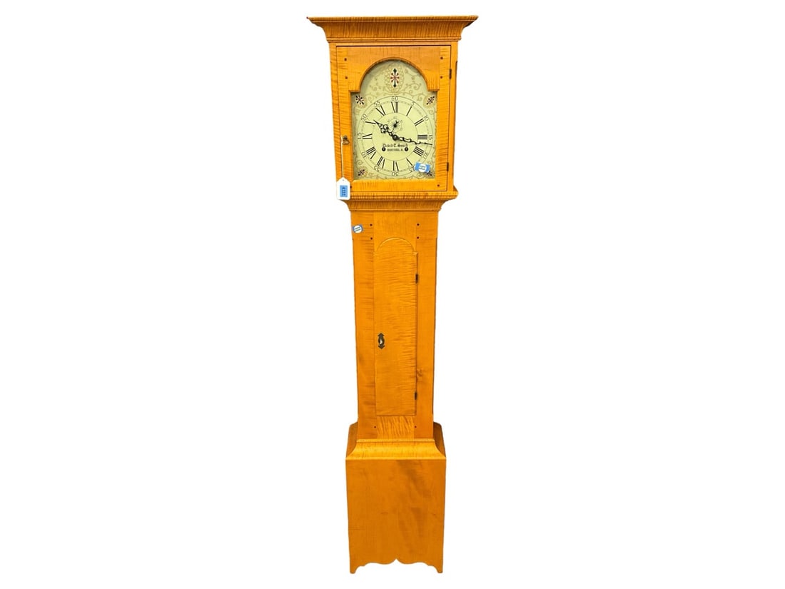 David T. Smith Curly Maple Grandfather Clock 84 in. (213.4 cm.) (1 of 7)